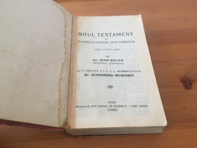 NOUL TESTAMENT DUPA BIBLIA DE LA BLAJ1795-TRAD.EPISCOP IOAN BALAN-EDITIA 2A 1938 foto