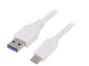 Cablu Gembird USB 3.0 A la C, 3m, Alb - Model CCP-USB3-AMCM-W-10
