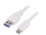 Cablu USB 3.0 A la C 3m Alb Aurit