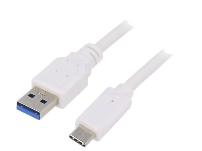 Cablu USB 3.0 A la C, 3m, alb foto