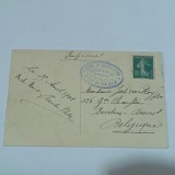 Carte postala circulata Franta 1908