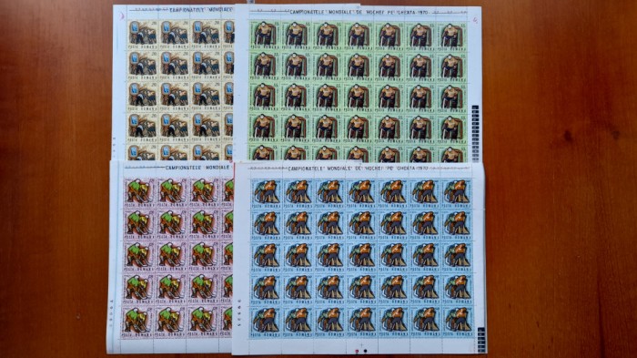 1970-C.M.hochei-Lp 718 coli de 35 buc.-4 coli-compl. set-MNH