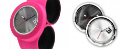 Curea mare pentru ceas - B! Color - Pink / Black | Bill&amp;#039;s Watches foto