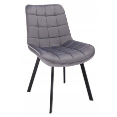 Scaun stil scandinav, Jumi, Adoro, catifea, metal, gri, 52x62x85 cm GartenVIP DiyLine foto