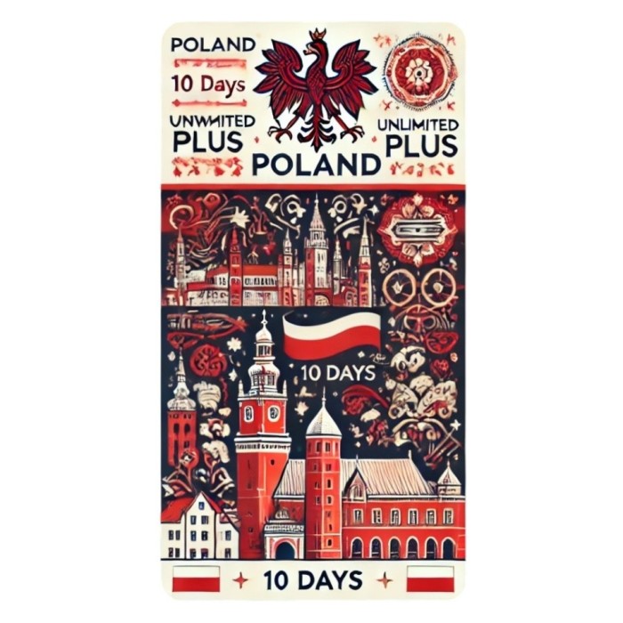 eSIM Poland, Unlimited Plus, 10 Days