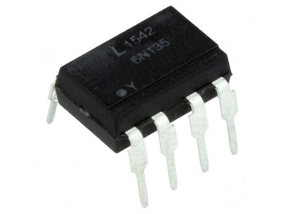 Optocuplor THT DIP8 cu 1 ieșire, tranzistori, izolație 5kV, tensiune colector-emitor 20V foto
