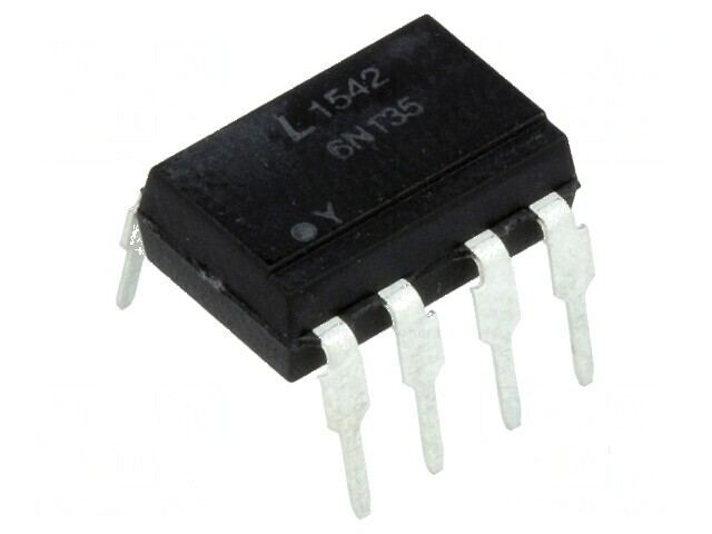 Optocuplor THT DIP8 cu 1 ieșire, tranzistori, izolație 5kV, tensiune colector-emitor 20V