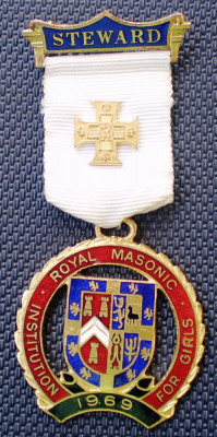 5.162 MEDALIE MASONICA MASONERIE ROYAL MASONIC INSTITUTION FOR GIRLS 1969 foto