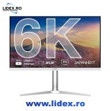 Monitor Japannext 32" IPS 6K (6016x3384) HDMI DisplayPort Boxe (Alb Argintiu)