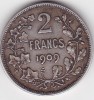Belgia 2 Francs Franci L&eacute;opold II French text 1909, Europa, Argint