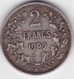 Belgia 2 Francs Franci L&eacute;opold II French text 1909