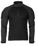 Bluza Tactica Barbati Mil-Tec Field Shirt Neagra, Marimea L, Bumbac Ripstop, Insertii Plasa, Buzunare cu Fermoar, Velcro