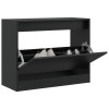 VidaXL Pantofar, negru, 80x34x63 cm, lemn compozit 839960