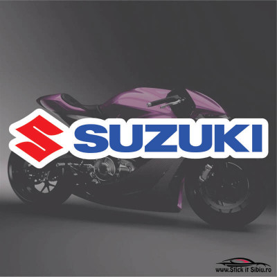 SUZUKI-MODEL 2-STICKERE MOTO - 13 cm. x 3.01 cm. foto