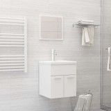 VidaXL Set mobilier de baie, 2 piese, alb, PAL