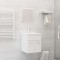 vidaXL Set mobilier de baie, 2 piese, alb, PAL 804773