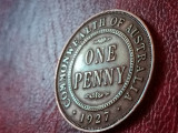 One 1 penny 1927 Australia , stare EF [poze] (1927a). Discount conform descriere [10 - 20 %. Vezi descrierea.]., Australia si Oceania