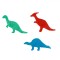 Radiere Dinozauri, Set 3 Bucăți, Multicolor, Dimensiuni 7cm-8cm