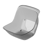 Cos de Spalat Legume/Fructe, Cyrax, cu Scurgere Apa, din PET, 15.5 x 18.6 x 16.2 cm, Gri