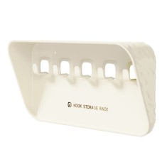 Raft de depozitare cu carlig, flippy, pentru chei, bijuterii, 20.3 x 4.6 x 10.3 cm, alb