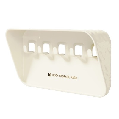 Raft de depozitare cu carlig, flippy, pentru chei, bijuterii, 20.3 x 4.6 x 10.3 cm, alb foto