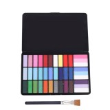 Cumpara ieftin Kit complet face painting cu 39 culori vibrante si pensula pentru aplicare, vopsea pe baza de apa pentru fata si corp, multicolor