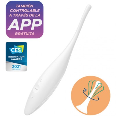 SATISFYER - TWIRLING JOY CLIT TIP VIBRATOR WHITE foto