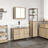 Cumpara ieftin Set de mobilier pentru baie 2 buc. Stejar Sonoma si negru
