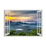 Autocolant decorativ, Fereastra, Natura si peisaje, Multicolor, 85 cm, 2718ST