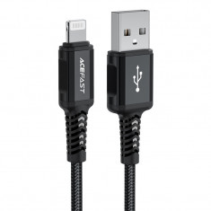 Cablu Acefast MFI USB - Lightning 1,8m, 2,4A Negru (C4-02 A Negru) C4-02-A-L BLACK