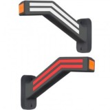 Lampa Gabarit LED Spate/Fata, Semnalizare Dinamica Neon 12/24V, Brat, ECE R6/R7/R10/R91, 185x146x58mm, Dreapta