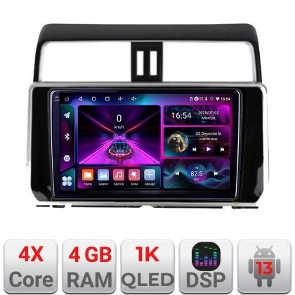 Navigatie Toyota Prado J150 2018- A-1065 4+64 InCell Display 1K Android Waze USB Navigatie Internet Youtube Radio CarStore Technology