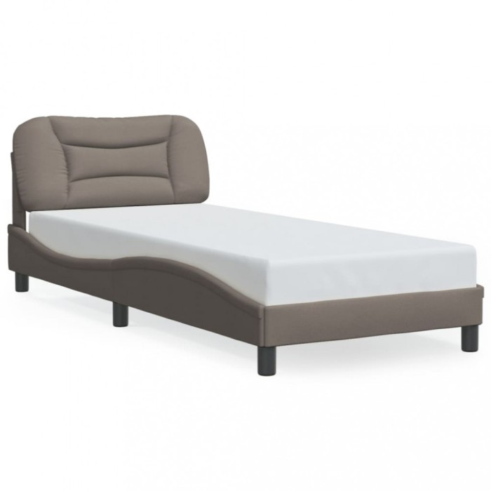 Cadru de pat cu LED fara saltea Hvar Taupe 80x200 cm Material