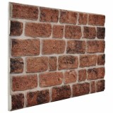 vidaXL Panouri de perete 10 pcs Cărămiziu Maro 100 x 50 cm Spumă EPS 332923