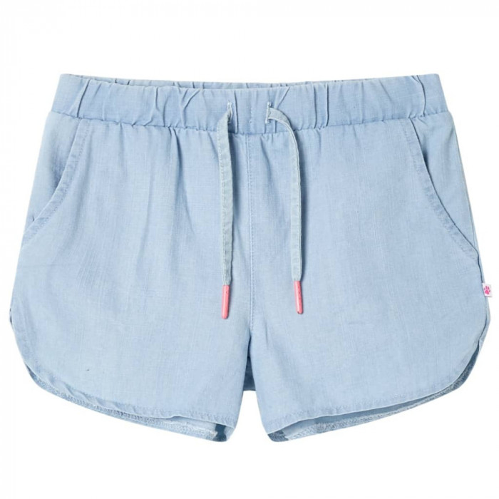 Pantaloni scurți pentru copii, albastru denim pal, 104 10885