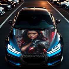 Folie Capota Auto &quot;Hood Art&quot; rezistenta la exterior, marime S (150 x 110cm) -