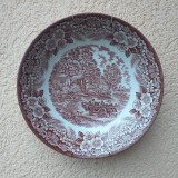 Farfurie veche din ceramica portelan Anglia rurala aplica perete decor rustic