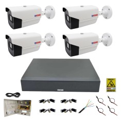 Sistem supraveghere exterior 4 camere Full HD, IR 40metri, DVR 4 canale, accesorii SafetyGuard Surveillance foto
