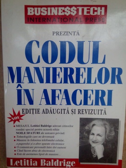 Letitia Baldrige - Codul manierelor in afaceri