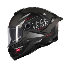 Casca integrala pentru scuter - motocicleta MT Thunder 4 SV Luminence D1 negru/gri mat (ochelari soare integrati) &ndash; tip viziera: MT-V-28B XXXL (65/66c