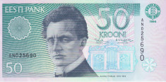 Bancnota Estonia 50 krooni 1994 - P78a UNC foto