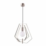 Cumpara ieftin Pendul sfera GoodHome Nedoki, argintiu, 1xE27, cablu reglabil, design modern