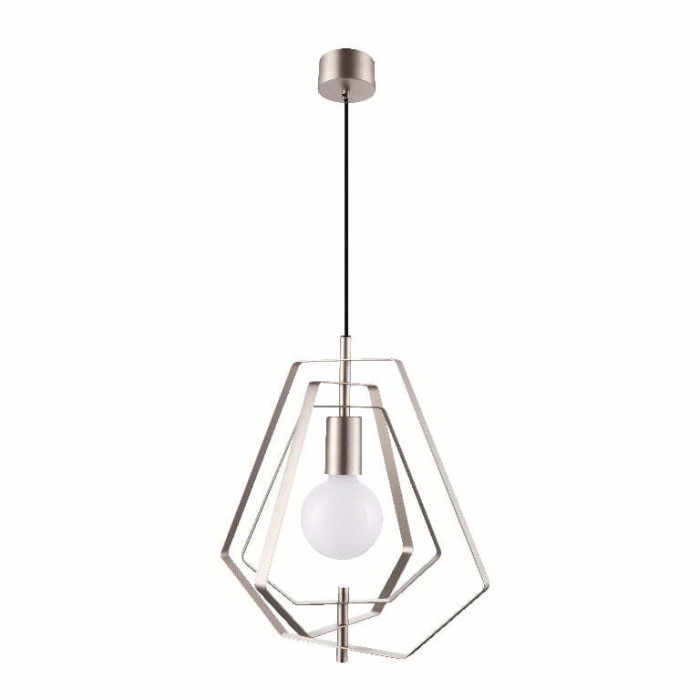 Pendul sfera GoodHome Nedoki, argintiu, 1xE27, cablu reglabil, design modern