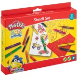 Set creativ, Grafix, 20 piese, 6 sabloane si 14 culori