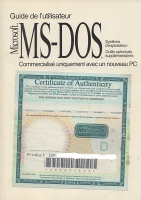 * * * - GUIDE DE L&amp;#039;UTILISATEUR ABREGE. MICROSOFT (R) MS-DOS (R) 6.22, 1994 foto