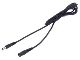 Cablu DC 5,5/2,1 1x1mm&sup2; Negru 2m, WEST POL