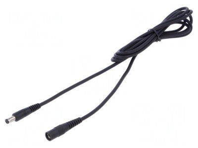 Cablu DC 5,5/2,1 1x1mm&amp;sup2; Negru 2m foto