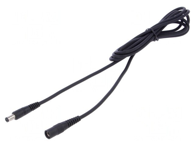 Cablu DC 5,5/2,1 1x1mm&sup2; Negru 2m