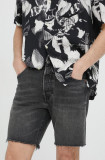 Levi&#039;s pantaloni scurti jeans barbati, culoarea negru