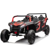 Cumpara ieftin UTV electric pentru copii 4-8 ani, Kinderauto Racing, 4 locuri, 600W, 48V 14Ah, echipare premium, rosu